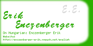 erik enczenberger business card